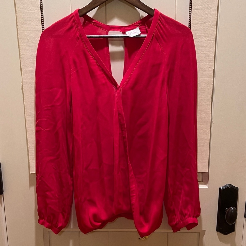 Parker Vibrant Red Blouse